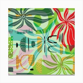 Abstract Floral Pattern Vector Canvas Print