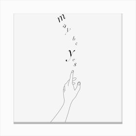 Maybe yes - minimal line art Canvas Print