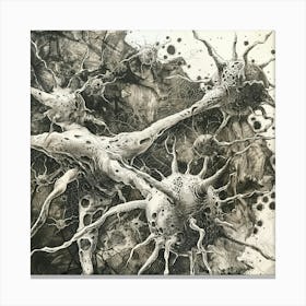 Neuron Drawing Canvas Print