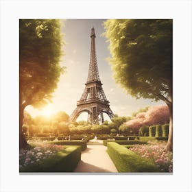 Eiffel Tower In Paris Canvas Print