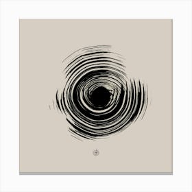 Greige 003 - Art print poster physical item grey gray beige greige abstract minimal modern contemporary black ink wall art square Canvas Print