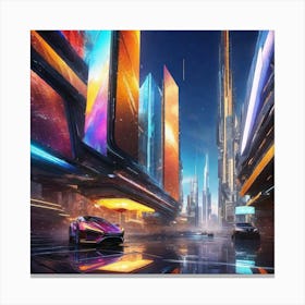 Futuristic City 110 Canvas Print
