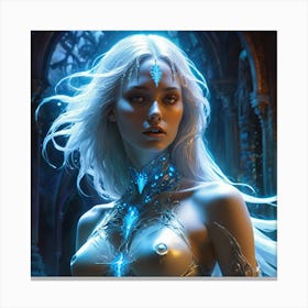 Ghost Glowing Ghost Girl 8 Canvas Print