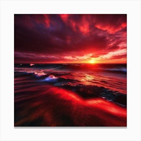 Sunset Over The Ocean 200 Canvas Print