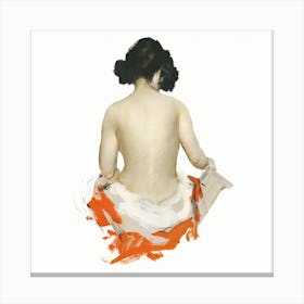 Naked woman illustration, Canvas Print