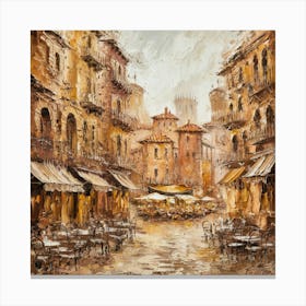 Italian Cafe Street 1 Canvas Print