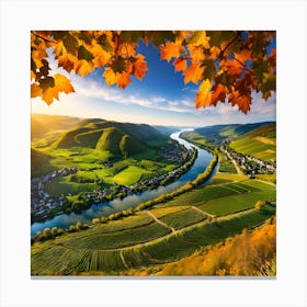 Autumn In The Rhine Valley Canvas Print