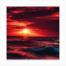 Sunset Over The Ocean 51 Canvas Print