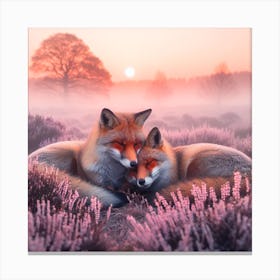 Foxes 1 Canvas Print