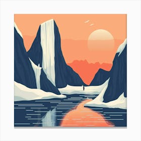 A Antarctica Vector Design Illustration 1 Canvas Print