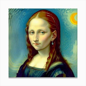 The Early Smile of Mona Lisa Canvas Print