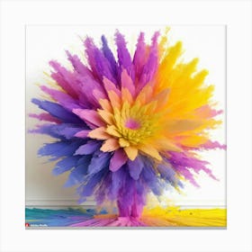 Rainbow Flower Canvas Print