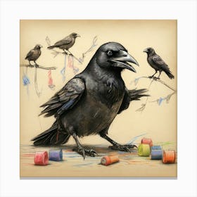 Crows 17 Canvas Print