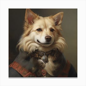 Dog In A Costume Canvas Print