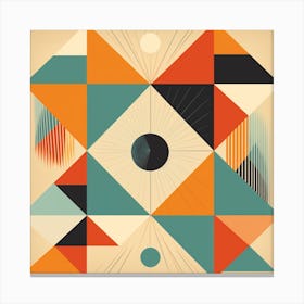 Geometric Abstract Painting Canvas Print