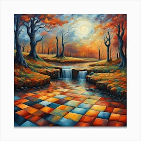 River In The Forest Canvas Print