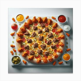 Pizza With Toppings Canvas Print