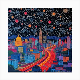 San Francisco Night Sky Canvas Print