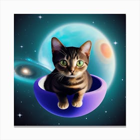 Galaxy Kitty Canvas Print