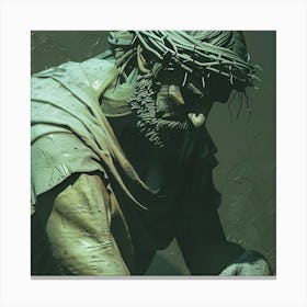 Jesus With Crown Of Thorns 1 Canvas Print