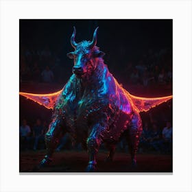 Bull In The Circus Canvas Print