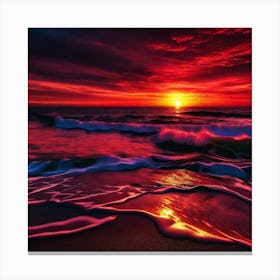 Sunset At The Beach 272 Canvas Print