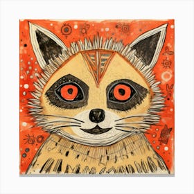 Abstract Raccoon Canvas Print