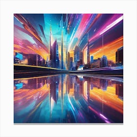 Futuristic Cityscape 123 Canvas Print