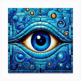 Abstract Retro Surrealism Style of EYE See You Canvas Print