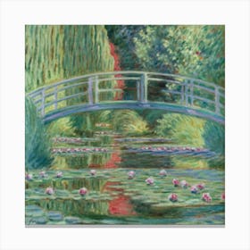 Water Lily Bridge 3 Canvas Print