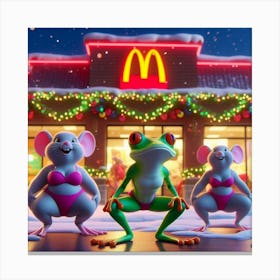 Mcdonald'S Christmas Canvas Print