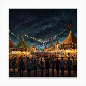 Night At The Carnival Canvas Print