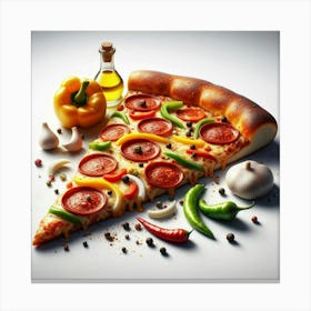 Pepperoni Pizza 14 Canvas Print
