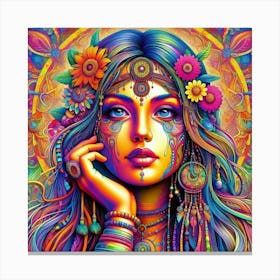 Psychedelic Girl Canvas Print