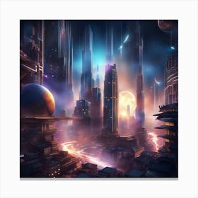 Futuristic City 1 Canvas Print