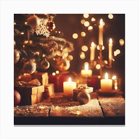Christmas Tree With Candles 1 Canvas Print