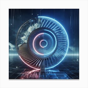 Futuristic Spiral Canvas Print