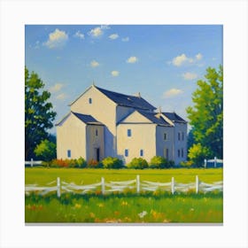 Fence and Sky A Serene Outdoor Perspective Farm House Canvas Print