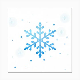 Abstract Vector Illustration Of A Merry Snowflake As The Central Element Defocused With Blurring Ef (5) Canvas Print