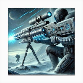 Frostguard Infantry Kinetic Rifle Canvas Print