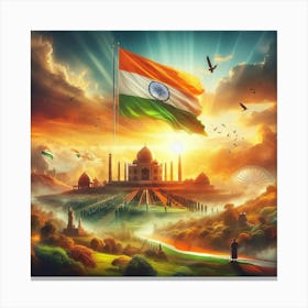 Indian Flag 3 Canvas Print