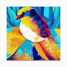 Colorful Stylized Bird Canvas Print