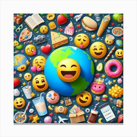 Emoji World Canvas Print