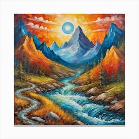 good morning in mountain  Canvas Print