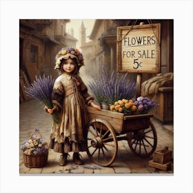 Flowers For Sale Canvas Print