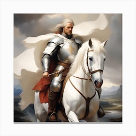 Knight On Horseback 10 Canvas Print