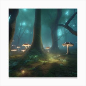 A Mysterious Enchanted Forest Shrouded Image 3 Canvas Print