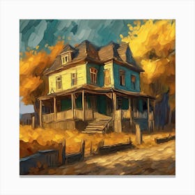 Old House In Autumn 1 Canvas Print