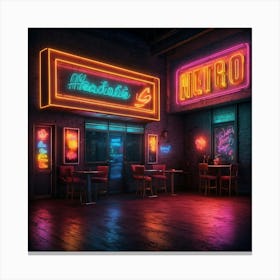 Neon Bar Canvas Print