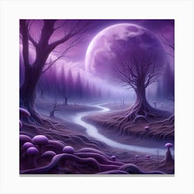 Purple moon 2 Canvas Print